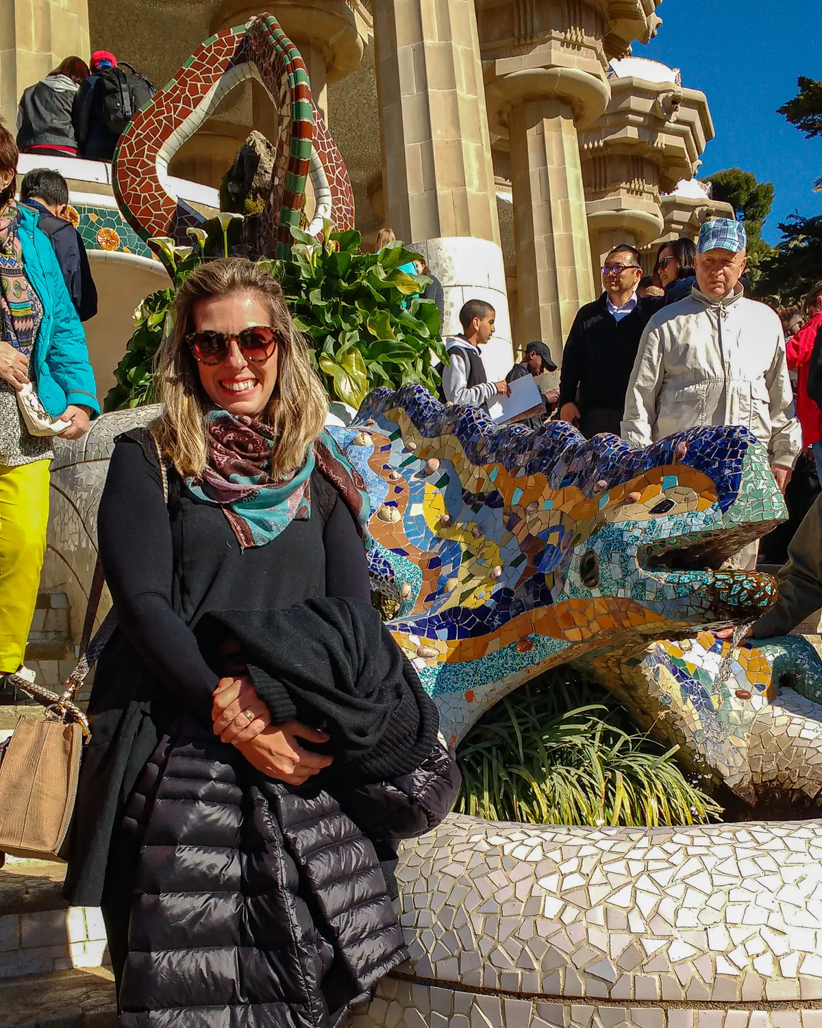 The organic forms and mosaics of Antoni Gaudí's Park Güell, in Barcelona